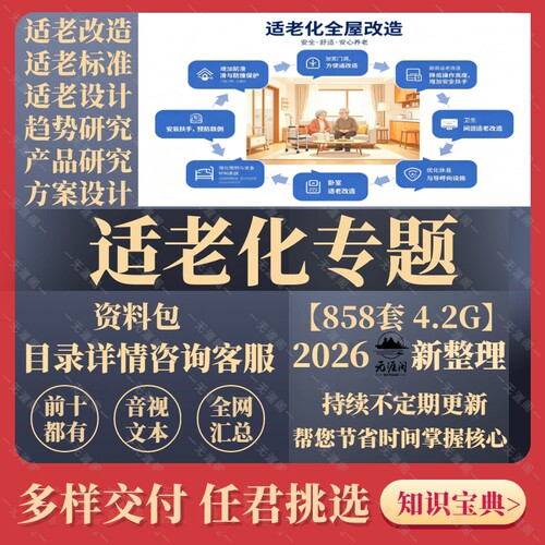26年适老化产品行业专题研究报告市场调研合集资料产品研究资料包