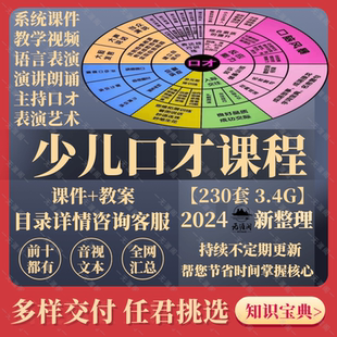 少儿口才PPT课件教案全年阶段课程播音主持表演朗诵教学课程大纲