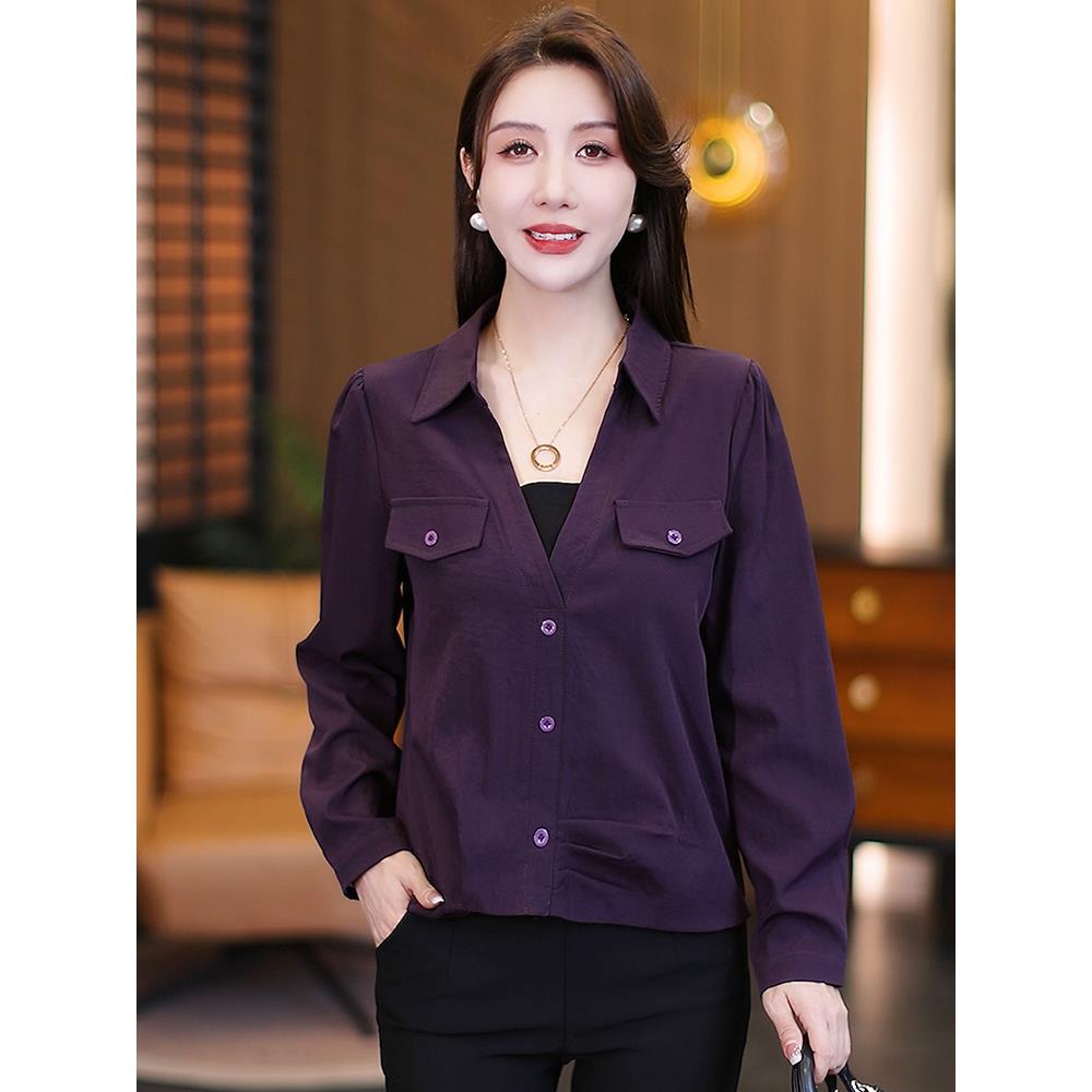 MONLOUVE时尚休闲百搭长袖t恤女2025秋季新款设计感宽松修身显瘦