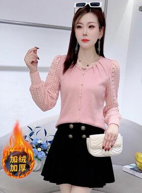 MONLOUVE时尚休闲打底衫女2025秋冬季新款气质韩版设计感宽松百搭