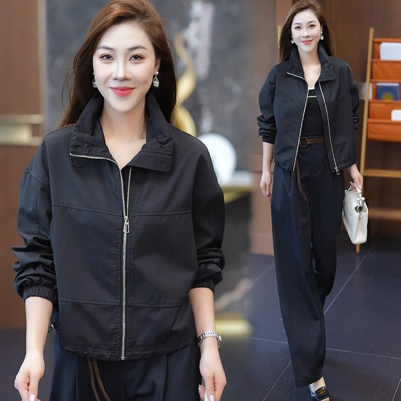 MONLOUVE时尚巨好看的早秋外套2025秋季新款气质宽松百搭短款翻领