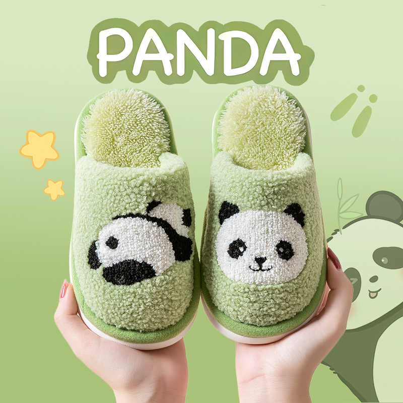 卡通儿童秋冬防滑保暖棉拖鞋