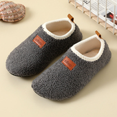 早教儿童袜套鞋 秋冬男女加绒地板袜鞋 防滑大人女室内成人家居拖鞋