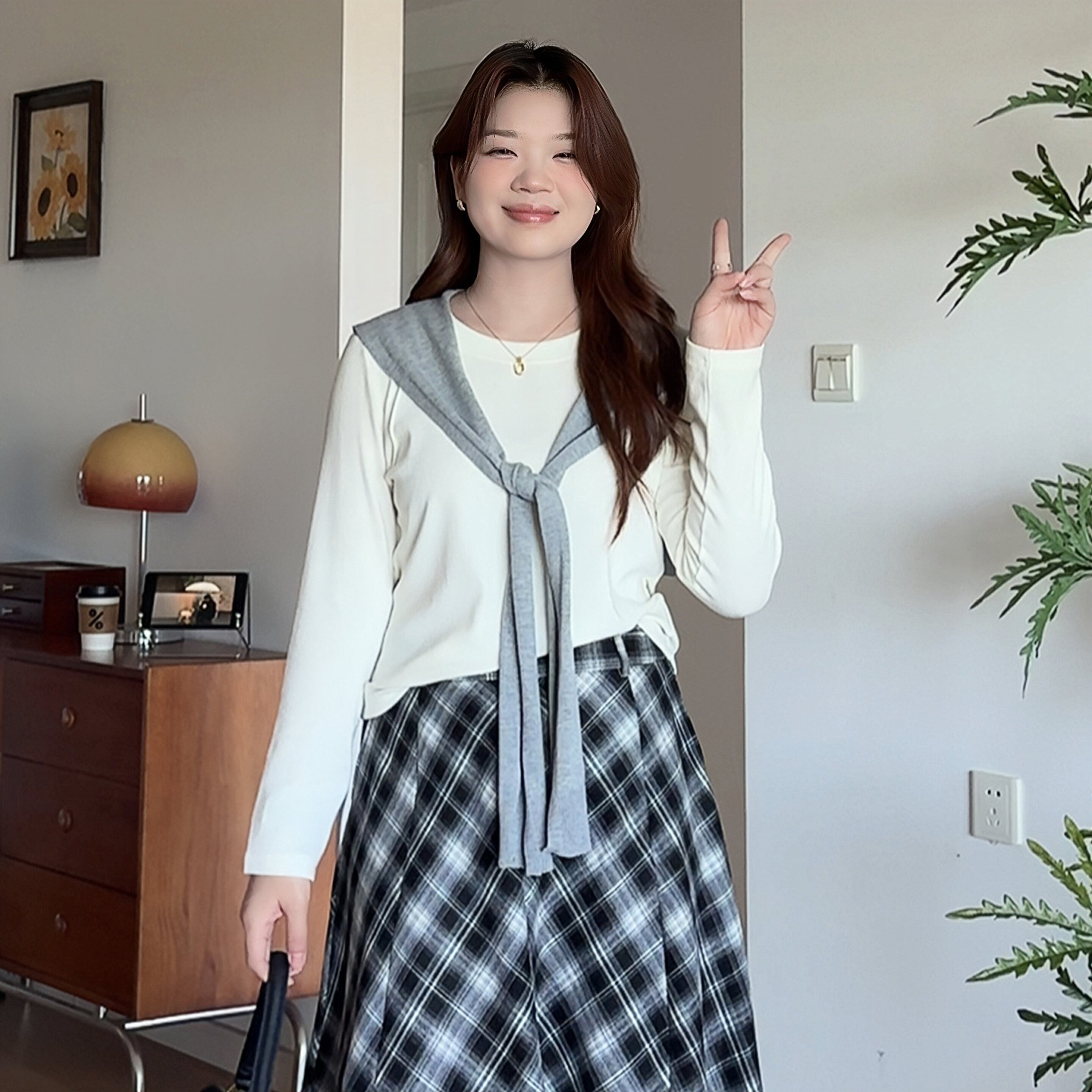 微胖的喵喵大码女装胖mm春装2026简约通勤显瘦打底衫长袖上衣3146