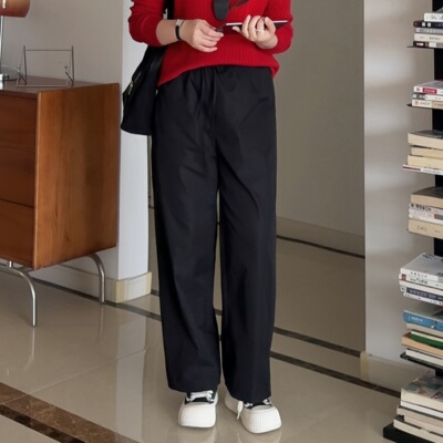 梨形身材大码显瘦高腰休闲直筒裤