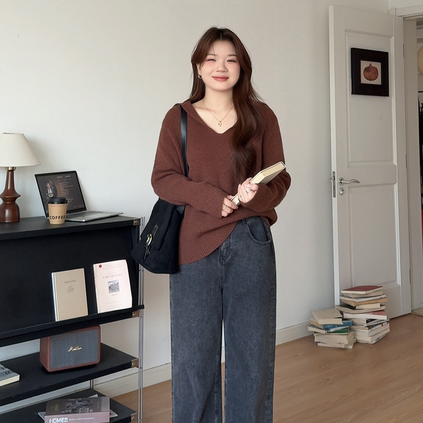 微胖的喵喵大码女装胖mm秋冬慵懒风气质休闲内搭长袖针织毛衣2128,女装/女士精品,大码内搭,淘宝优惠券,粉丝福利购,淘宝优惠卷