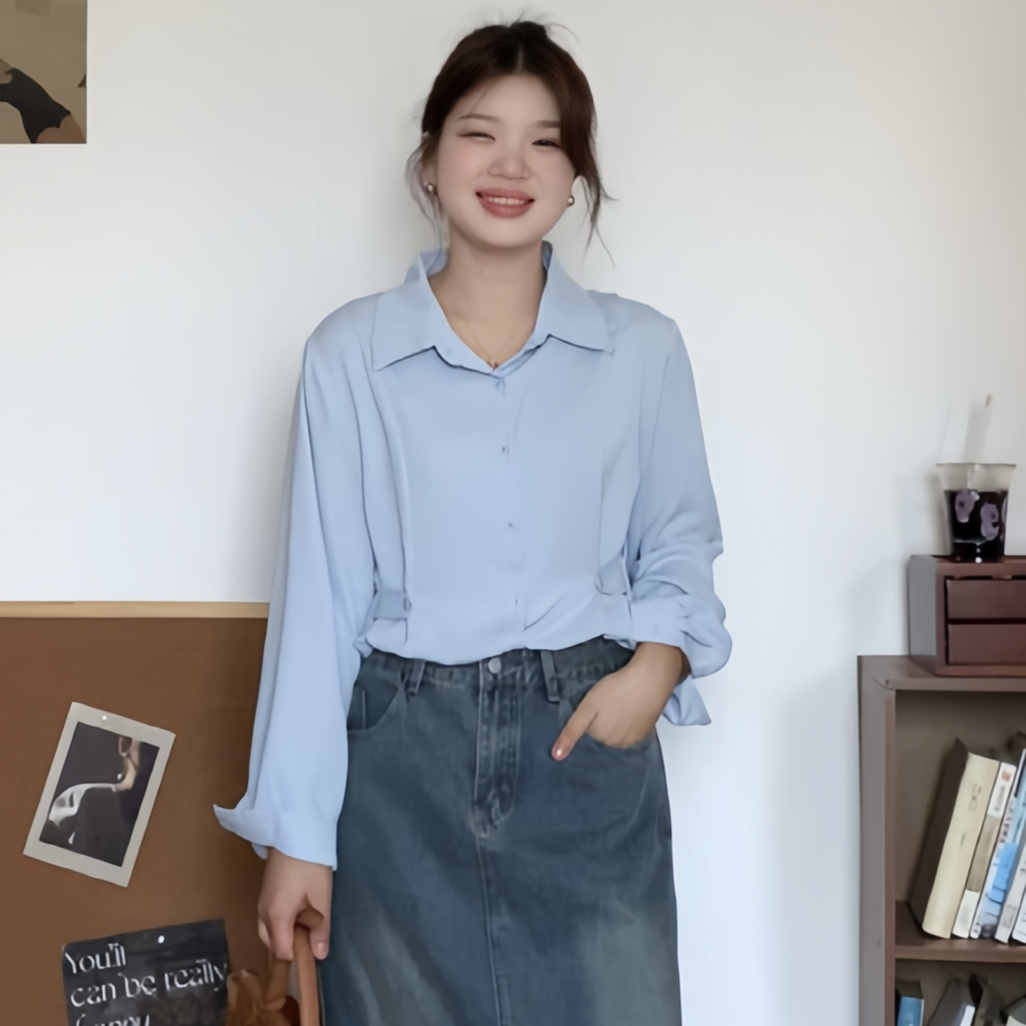 大码女装梨形身材微mm春季上衣女