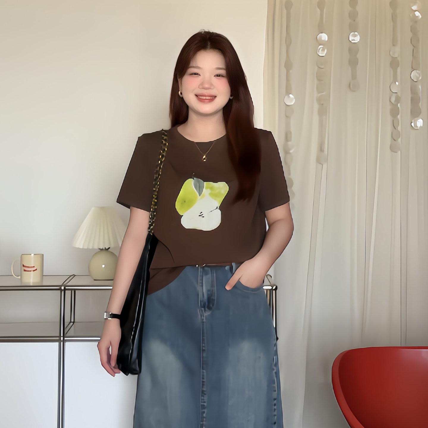 微胖的喵喵大码女装胖mm夏日巨好看上衣显瘦遮肚圆领印花T恤 2767,女装/女士精品,大码内搭,淘宝优惠券,粉丝福利购,淘宝优惠卷