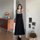 微胖 胖mm秋季 女装 6651 显瘦假两件a字连衣裙 喵喵 巨好看 大码