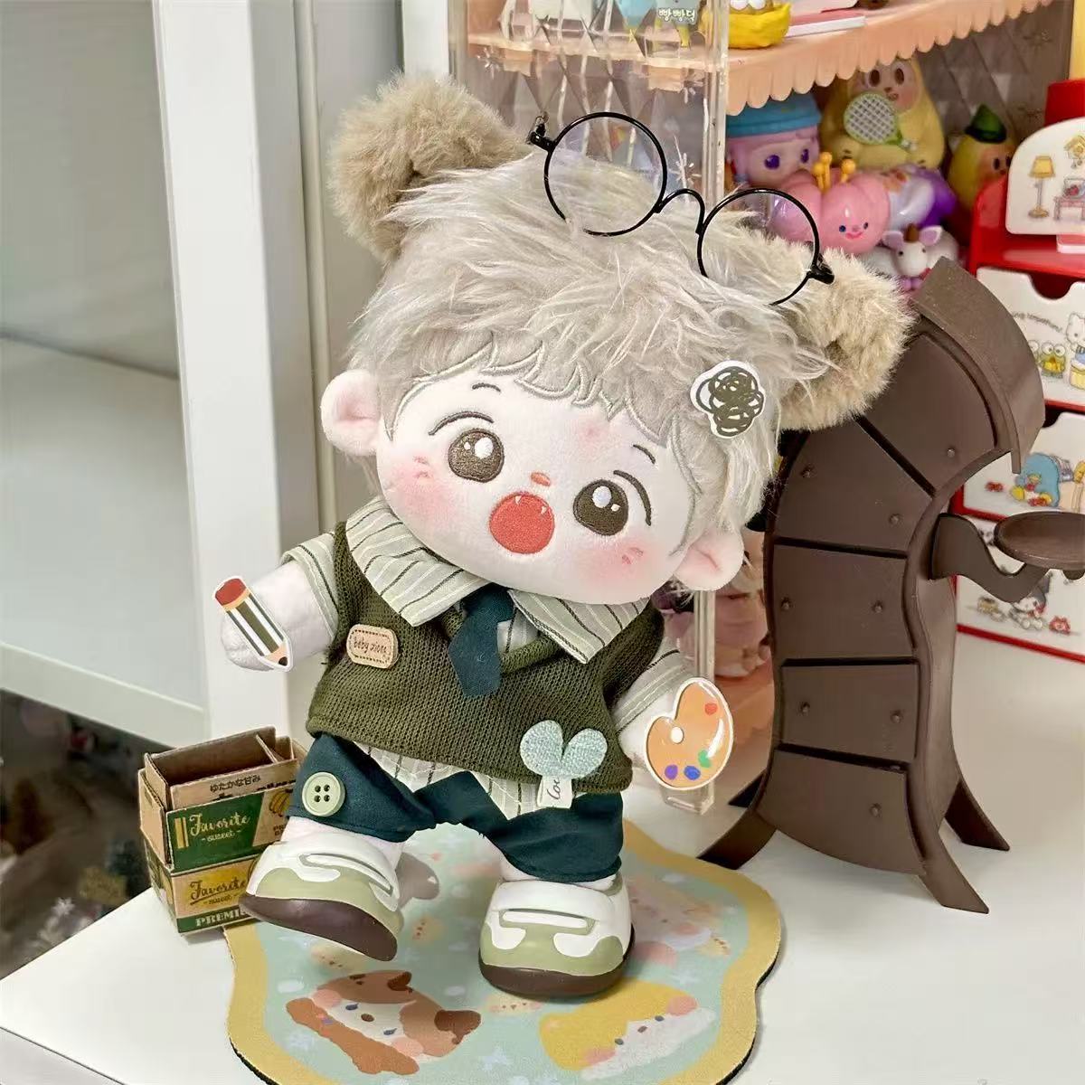 20cm可爱娃衣酷帅秋冬季男女无属性套装现货20厘米的棉花娃娃衣服