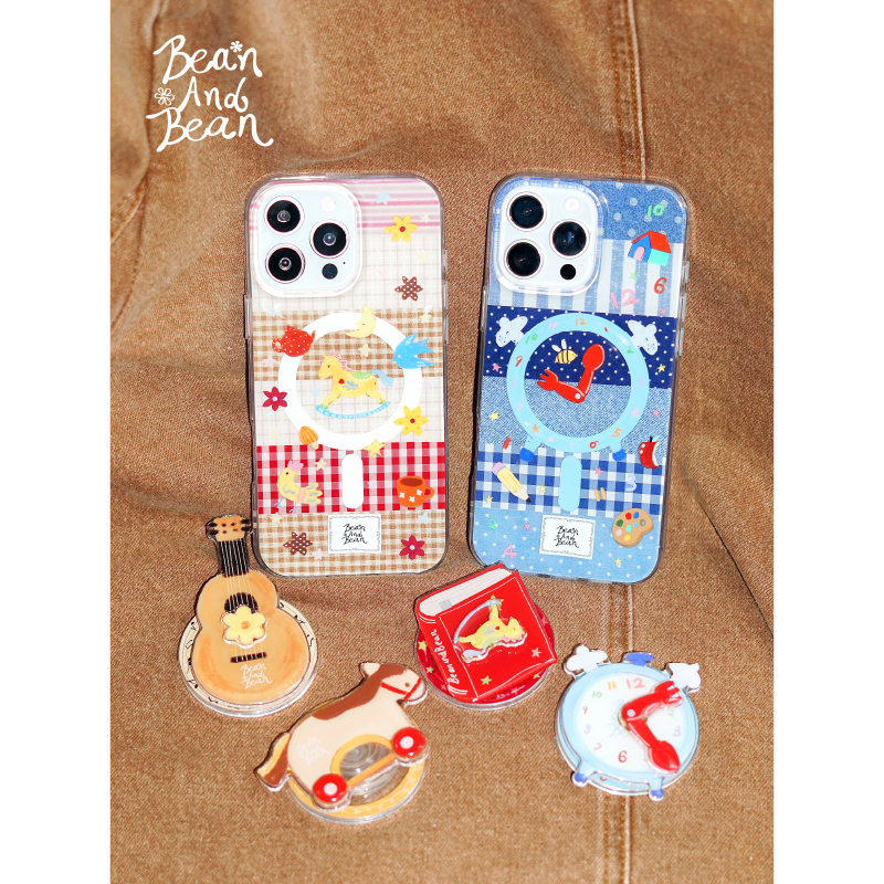 田园拼布双层imd磁吸手机壳