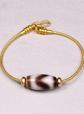 梵间星辰手绳镀18k黄金串珠手链diy藏式转运珠配件万能手链女生款