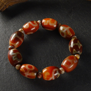 梵间星辰老舍利供多宝天珠天然西藏真品玛瑙手串男女14*18mm左右