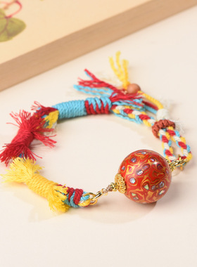 国潮风大漆珠手链小红书同款国风藏式手绳送女友闺蜜情侣百搭礼物