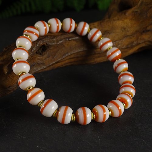 梵间星辰天然一线药师天珠天然西藏真品玛瑙手串男女款8*9mm左右