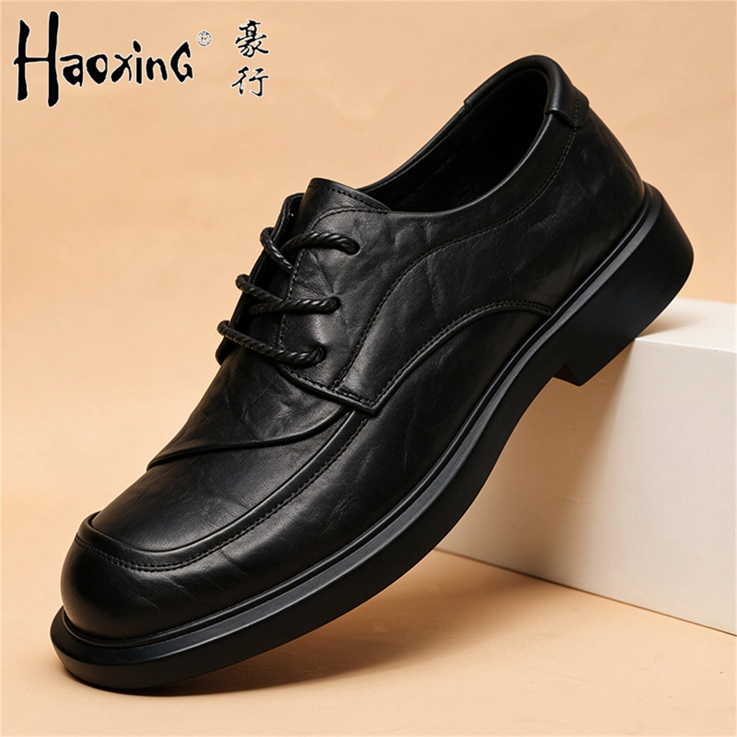 豪行男鞋英伦真皮通勤皮鞋男图片