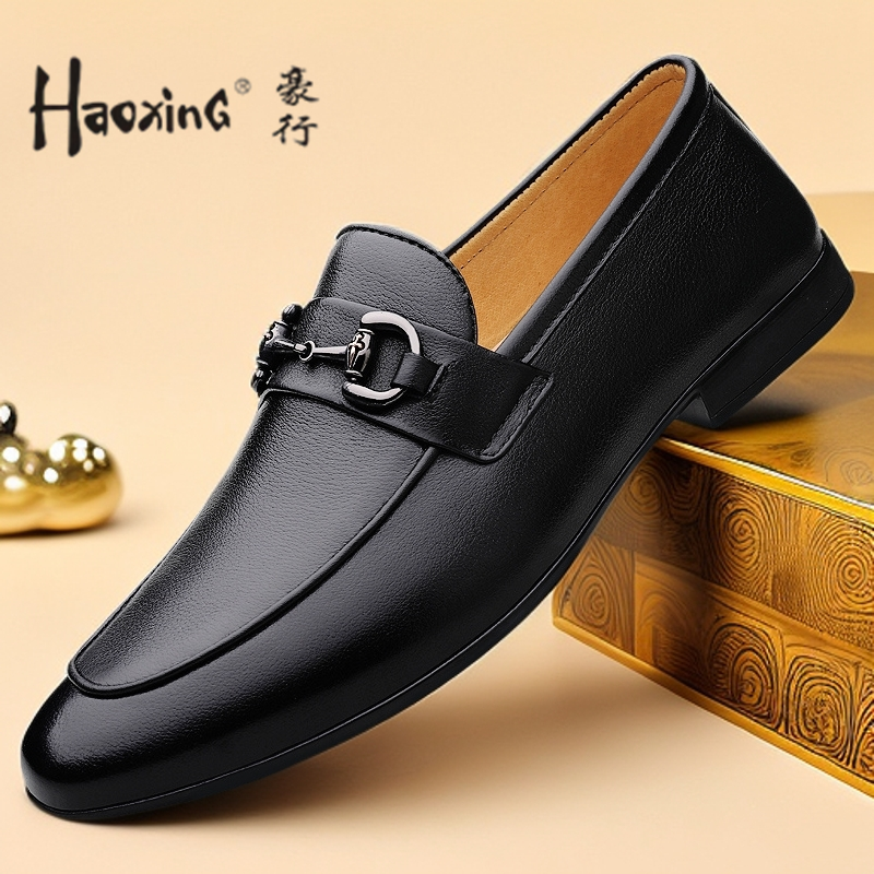 豪行男鞋2026新款春季百搭一脚蹬驾车乐福鞋软底豆豆鞋休闲皮鞋男,流行男鞋,休闲皮鞋,淘宝优惠券,粉丝福利购,淘宝优惠卷