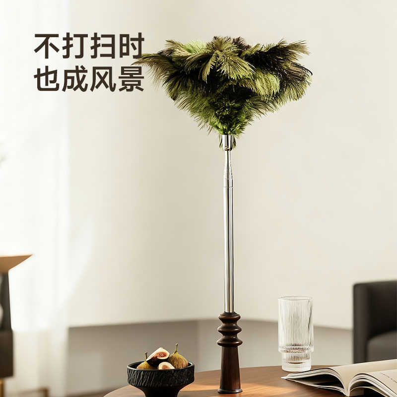 鸵鸟毛静电吸附孔雀毛除