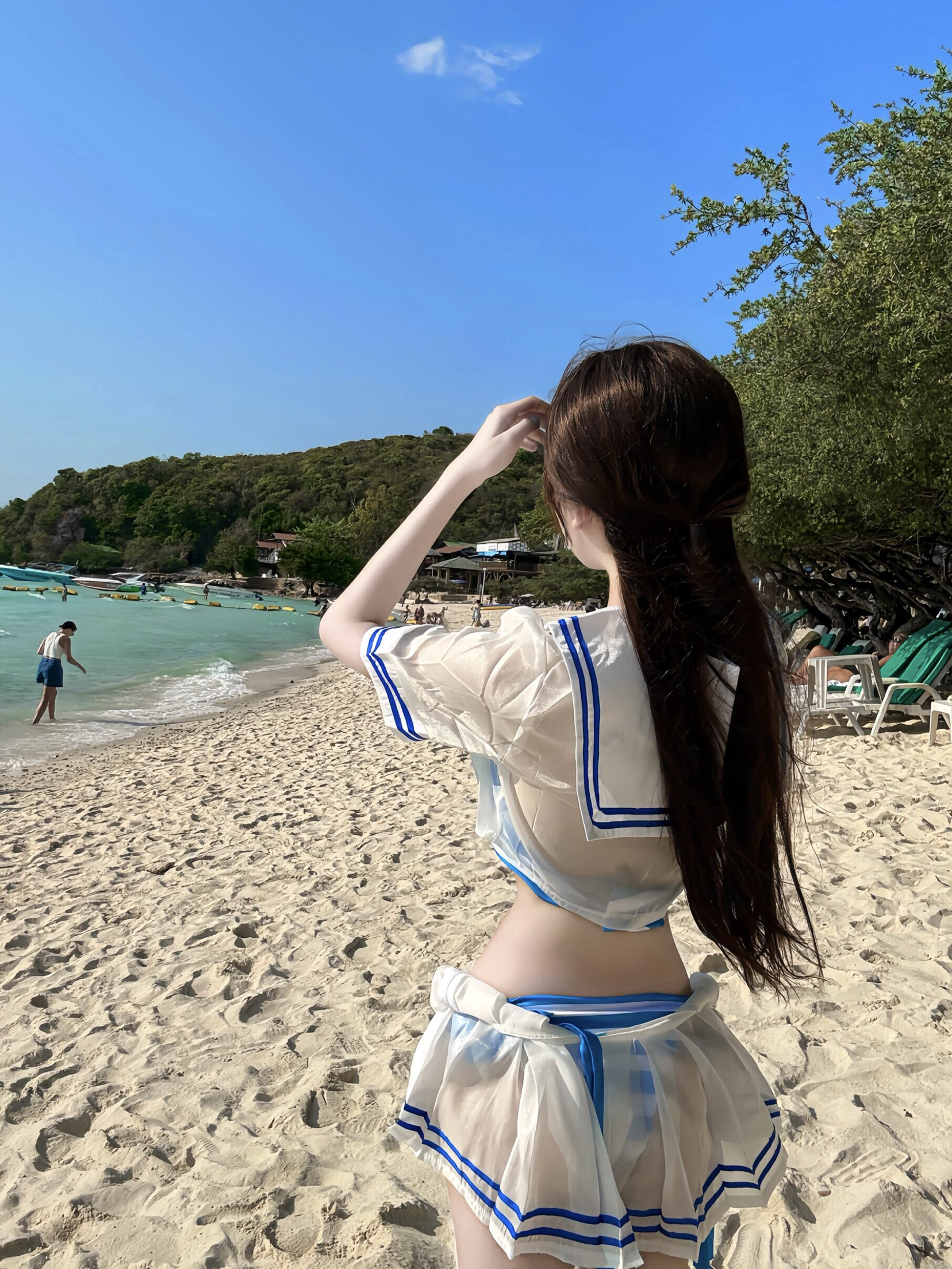 微胖日系性感jk泳装纯欲风辣妹学院风水手服网红主播同款睡裙大码