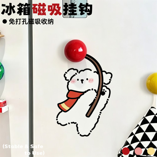磁吸挂钩强力吸铁石厨房冰箱侧面挂架无痕免打孔入户门后装饰粘钩