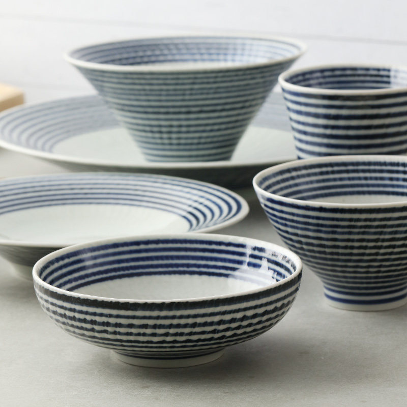 有田烧日本进口蓝驹系列陶瓷饭碗汤碗面碗盘子菜盘大盘,餐饮具,碗,淘宝优惠券,粉丝福利购,淘宝优惠卷