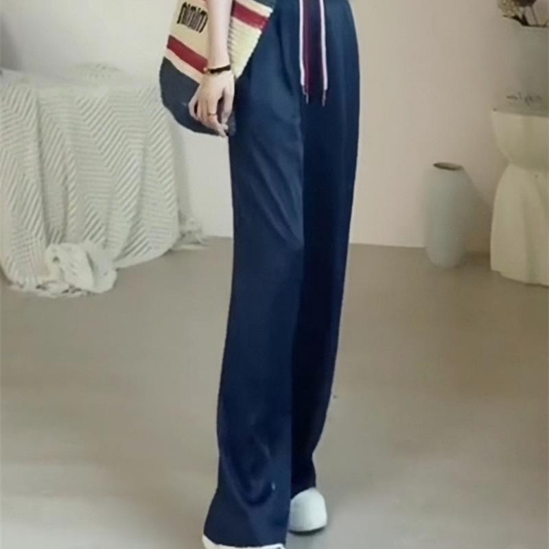 SOLENELARA2025夏季新款女装微胖显瘦高级感网红炸街减龄时尚阔腿