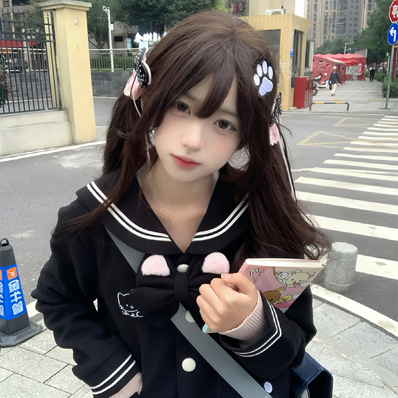 轻音柠檬jk原创怪气猫毛呢外套