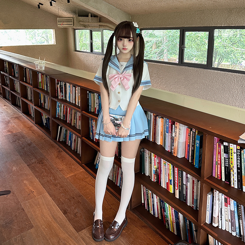 轻音柠檬樱语花信jk短袖收腰制服