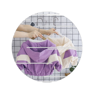 儿童春秋装洋气时髦女童外套2026新款韩版女宝宝连帽上衣春款网红
