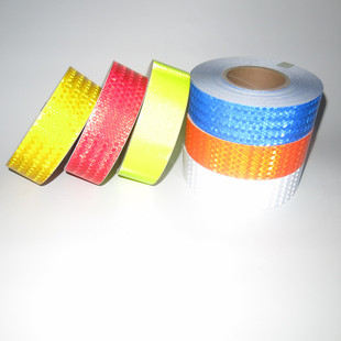 高强级反光警示胶带5cm纯色交通反光贴条交通安全晶格反光膜包邮