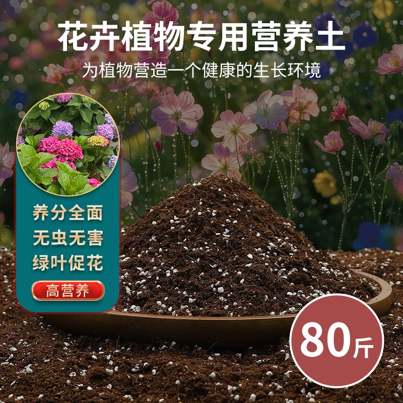 花土盆栽种花的营养土养花通用花卉室内土壤种植泥土家用