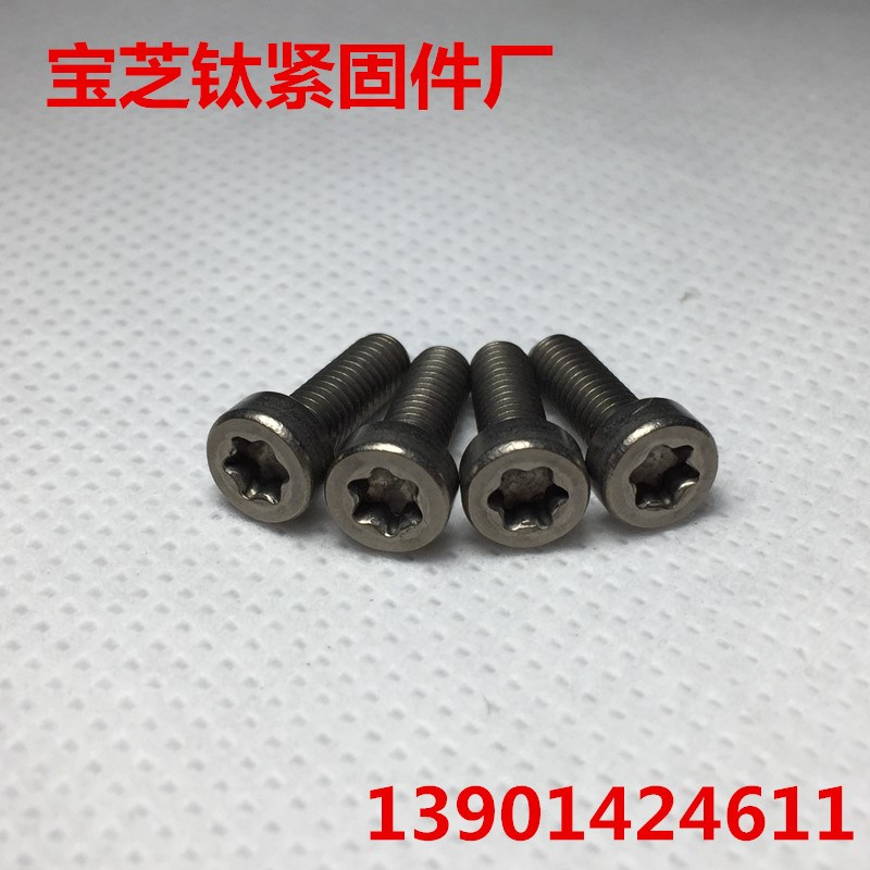 TA2钛螺丝 M4 M5 圆柱头T20内梅花 ISO14580 纯钛螺丝GR2钛螺栓
