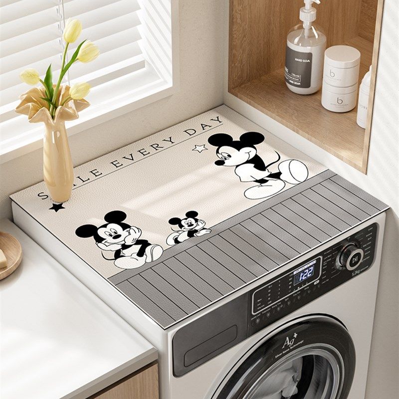 纳帕皮革滚筒洗衣机垫防水防晒垫冰箱牀头柜防尘垫免洗盖布垫子