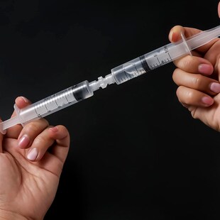 Female Luer双母鲁尔接头转换直通乳化塑料PP注射器连接螺纹兑药