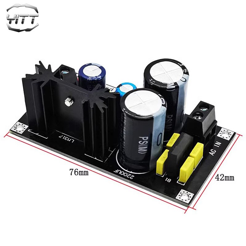 LM317可调稳压电源板AC-DC可调线性稳压器带整流滤波1.25-37V可调