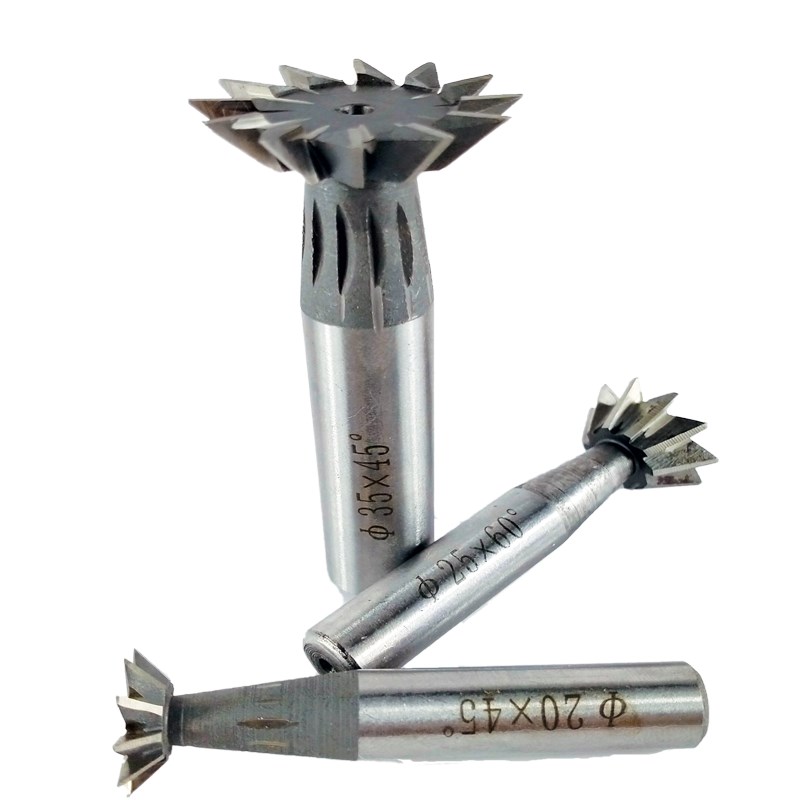 直柄高速钢白钢燕尾槽铣刀45度60度燕尾刀非标定做16 20 25 30 35