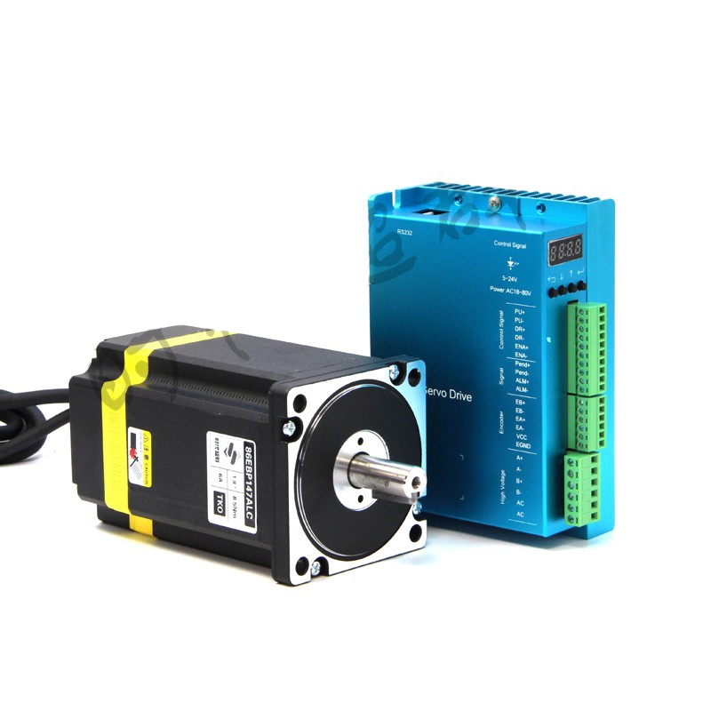 86闭环步进电机12NM马达8nm数显驱动器865编码器混合伺服抱闸刹车