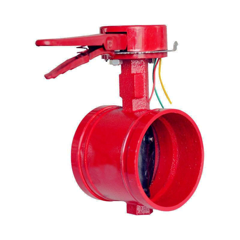 沟槽手柄蝶阀 D81X-16Q水利y消B防工程卡箍信号蝶阀自来水蝶阀DN1