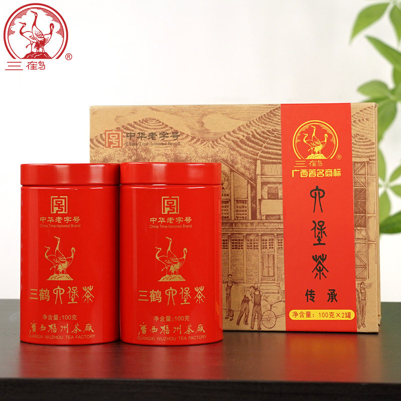 三鹤六堡茶传承礼盒2018陈化