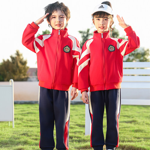 幼儿园园服秋冬季儿童班服中国风运动会表演服小学生校服春秋套装
