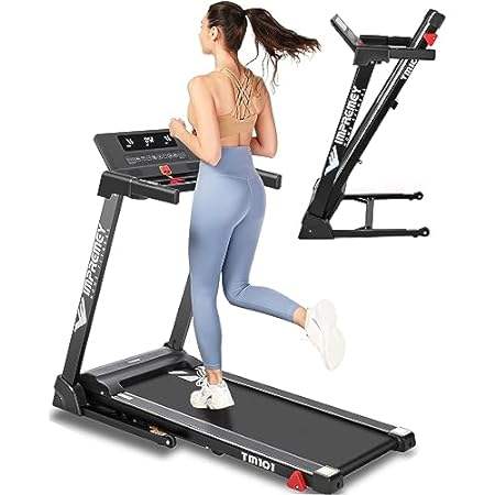 Impremey Folding Treadmill with Incline， Electric Treadmi