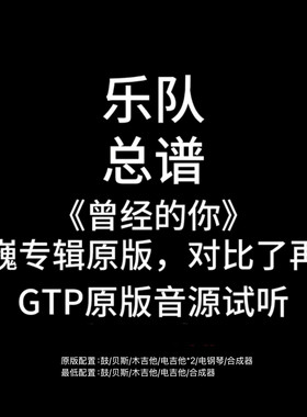 C24乐队总谱《曾经的你》许巍吉他鼓贝斯键盘乐队谱 PDF附音频