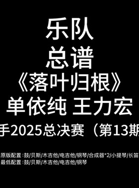 C112乐队总谱 落叶归根 王力宏单依纯贝斯钢琴长笛等乐队谱PDF