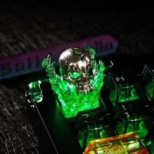 魔兽世界周边原创键帽古尔丹之颅个性 礼物骷髅创意键盘帽