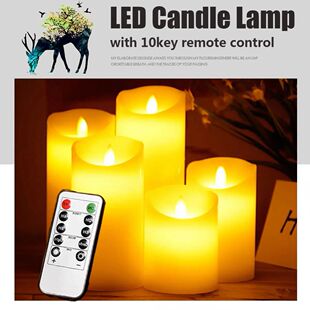 Led controle remoto flameless vela lampada simulada chama ve