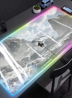 RGB Gaming Mouse Pad para computador, Black Myth Goku, Almof