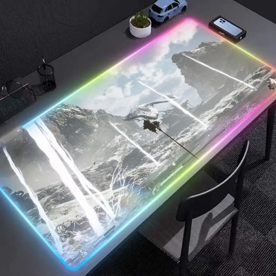 RGB Gaming Mouse Pad para computador, Black Myth Goku, Almof