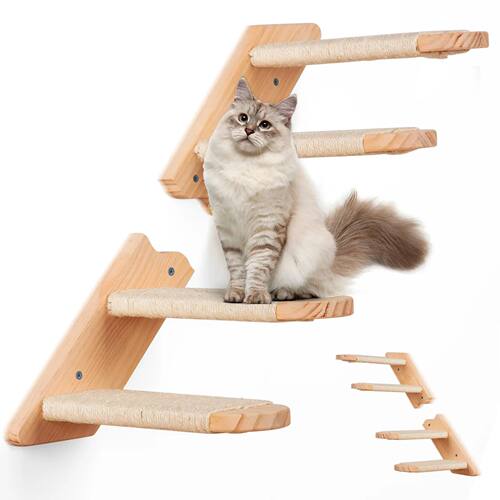 Wall-Mounted Cat Escalada Prateleiras, reversível Quatro Es