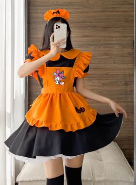 Mulheres Anime Lolita Op Vestido, Sanrioed, Kuromi Cinnamoro