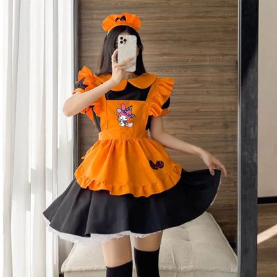 Mulheres Anime Lolita Op Vestido, Sanrioed, Kuromi Cinnamoro